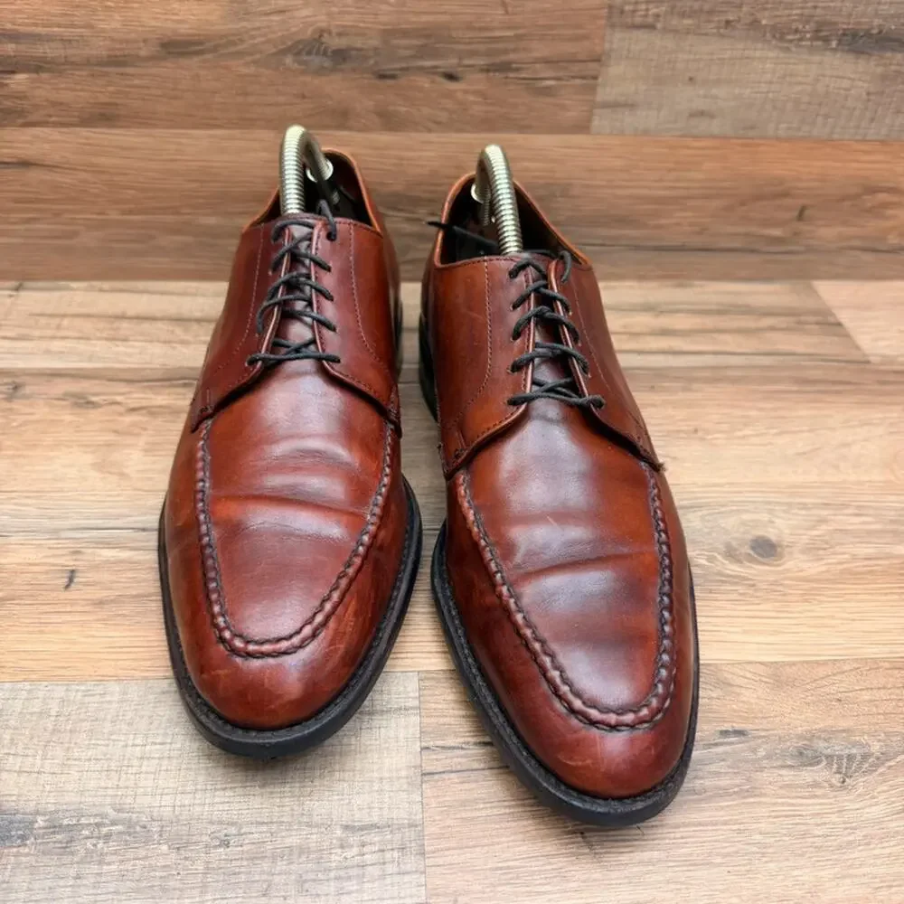 Allen Edmonds Size 9D Dress Oxfords shoes Brown Leather Lace Up